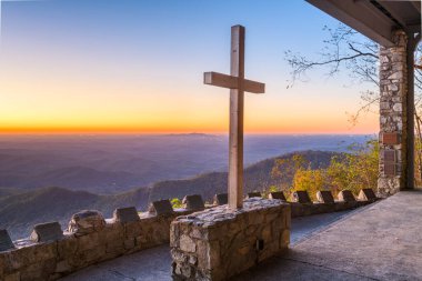 CLEVELAND, GÜNEY CAROLINA - 2 Kasım 2020 Şafakta Güzel Yer Şapeli.