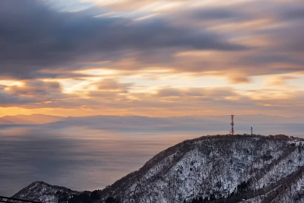 Hakodate Hokkaido Japón Con Vistas Bahía Hakodate Una Mañana Invierno — Foto de Stock