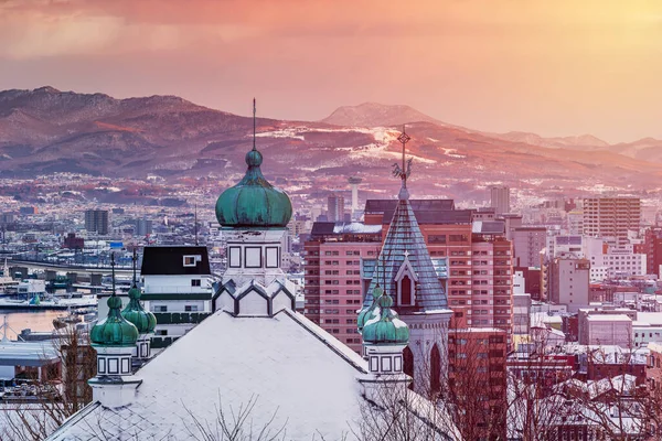 Hakodate Ιαπωνία Ορθόδοξη Εκκλησία Και Αστικό Τοπίο — Φωτογραφία Αρχείου