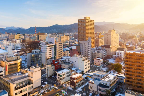 Yamagata Japonya Şehir Merkezi Sabah Saatlerinde Gökyüzü — Stok fotoğraf