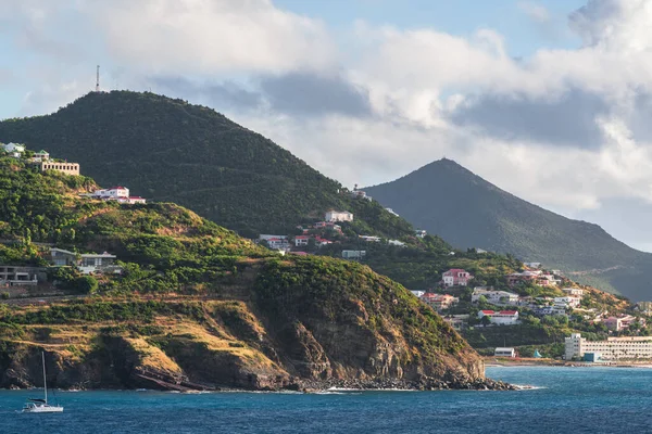 Karayiplerdeki Sint Maarten Kıyı Manzarası — Stok fotoğraf