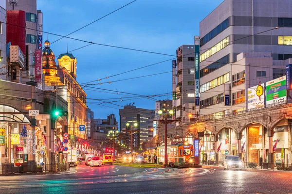 Kagoshima Japan Dezember 2015 Geschäfte Und Straßen Der Innenstadt Von — Stockfoto