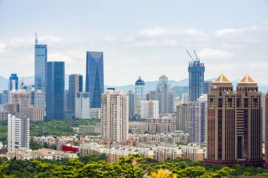 Shenzhen, Çin şehir merkezi silueti.