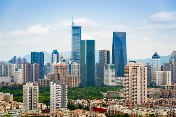 Shenzhen China Skyline Cidade Centro — Fotografia de Stock