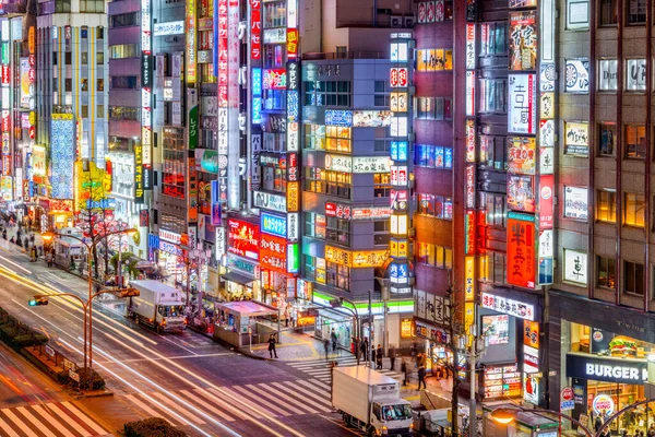 Tokyo Japan Mart 2014 Shinjuku Yasukuni Dori Caddesi Tepeden Bakan — Stok fotoğraf