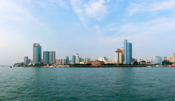 Xiamen China Skyline Cidade Tarde — Fotografia de Stock