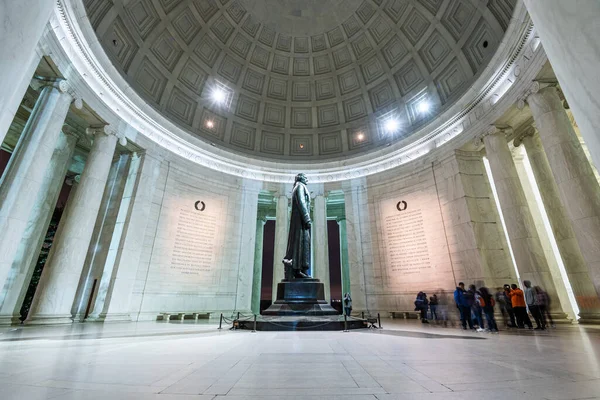 Washington Aprile 2015 Statua Bronzo All Interno Del Jefferson Memorial — Foto Stock