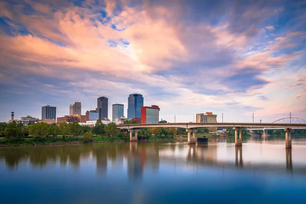 Little Rock Arkansas États Unis Skyline River Twilight — Photo