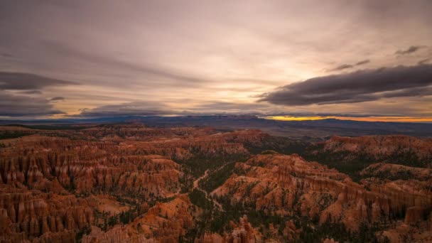 Εθνικό Πάρκο Bryce Canyon Γιούτα Ηπα Την Αυγή — Αρχείο Βίντεο