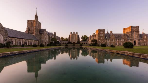 Roma Georgia Noviembre 2019 Campus Histórico Berry College Desde Atardecer — Vídeos de Stock