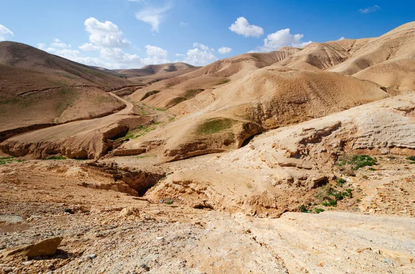 Иудейский Пустынный Ландшафт Вблизи Иерусалима Израиль — стоковое фото