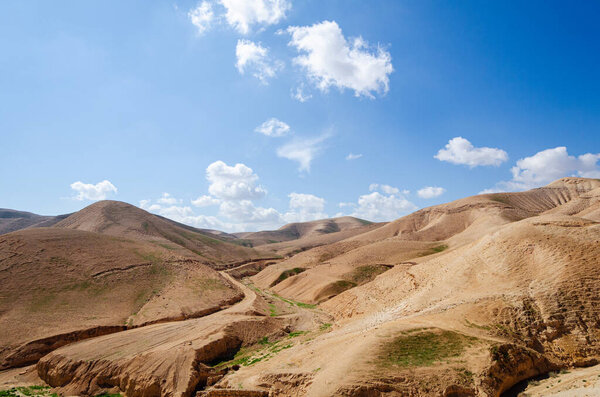 Judaean desert landscape near Jerusalem, Israel.