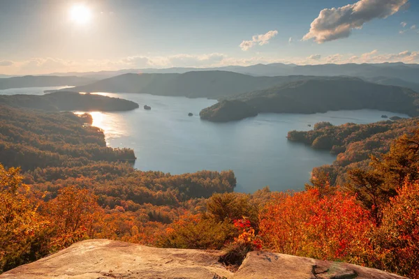 Lake Jocassee South Carolina Usa Början Hösten — Stockfoto