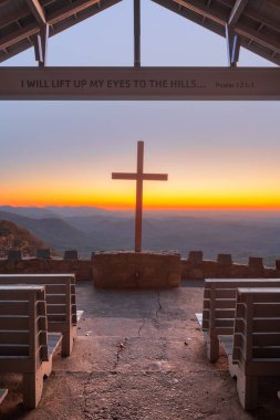 CLEVELAND, GÜNEY CAROLINA - 2 Kasım 2020 Şafakta Güzel Yer Şapeli.