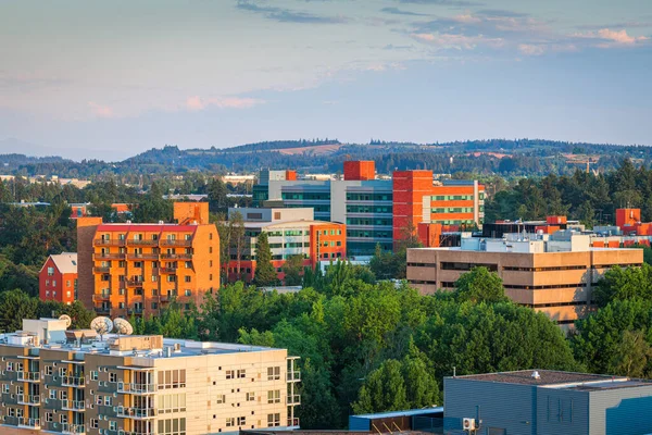 Salem Oregon Usa Stadtsilhouette Der Abenddämmerung — Stockfoto