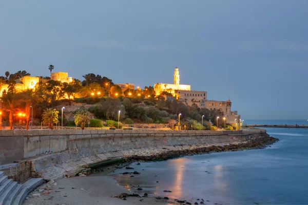 Pohled Starého Jaffu Tel Avivu Izrael Soumraku — Stock fotografie