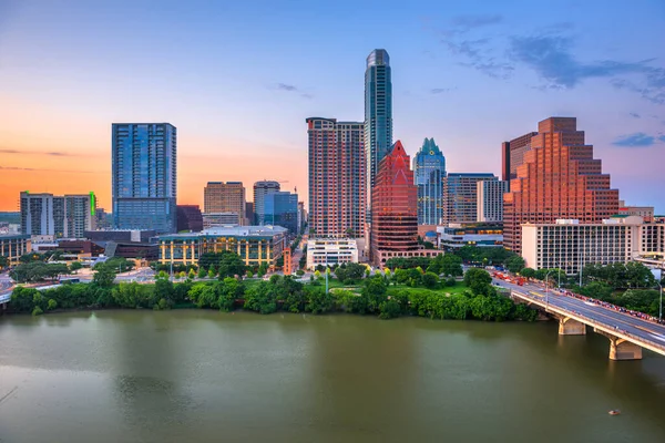 Austin Texas Stati Uniti Skyline Del Centro Della Città Sul — Foto Stock
