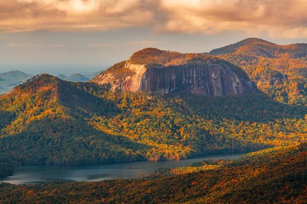 Τραπέζι Rock State Park Νότια Καρολίνα Ηπα Σούρουπο Φθινόπωρο — Φωτογραφία Αρχείου