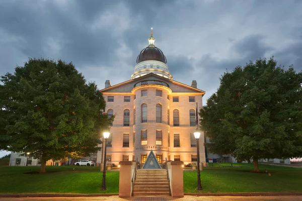 Maine State House Augusta Maine États Unis Crépuscule — Photo