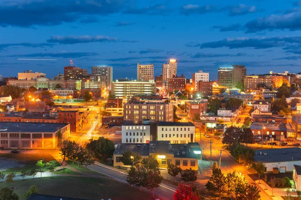 Panoramę Centrum Miasta Portland Maine Stany Zjednoczone Ameryki Zmierzchu — Zdjęcie stockowe