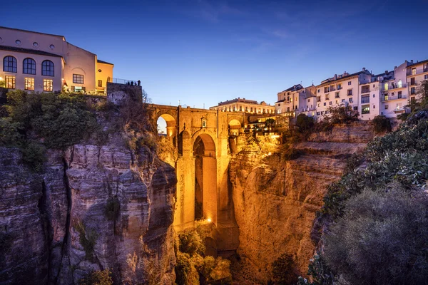 Ronda, Spanien ved Puento Nuevo Bridge - Stock-foto