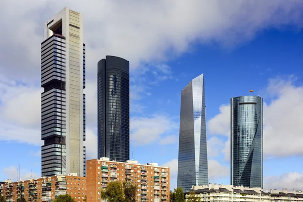 Finanční čtvrti Madridu, Španělsko — Stock fotografie