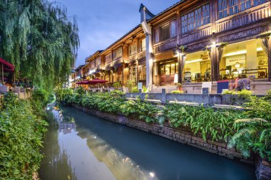 Fuzhou, Çin geleneksel alışveriş bölgesi