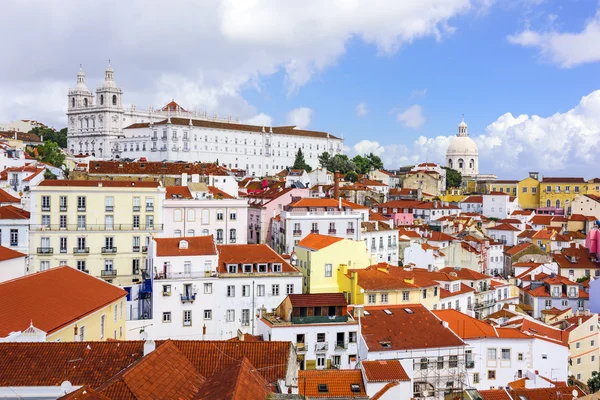 포르투갈, 리스본 알파마에서 스카이 라인 — 스톡 사진