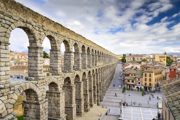 Segovia, İspanya su kemeri — Stok fotoğraf