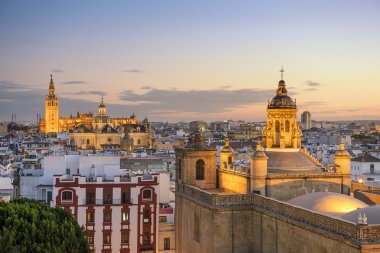 Sevilla, İspanya şehir manzarası