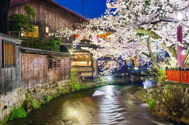 Kyoto, Japonya bahar River View