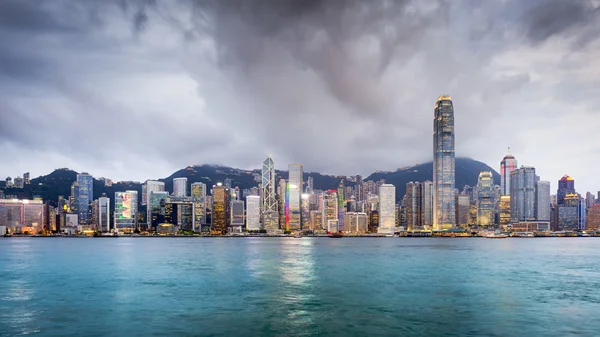 Hong kong, stadtsilhouette von china — Stockfoto