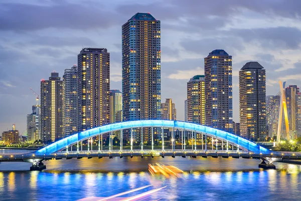 Tokyo, Giappone Tsukishima Cityscape — Foto Stock