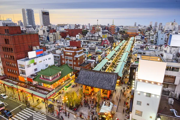 Asakusa, Tokio, Japonsko panoráma — Stock fotografie