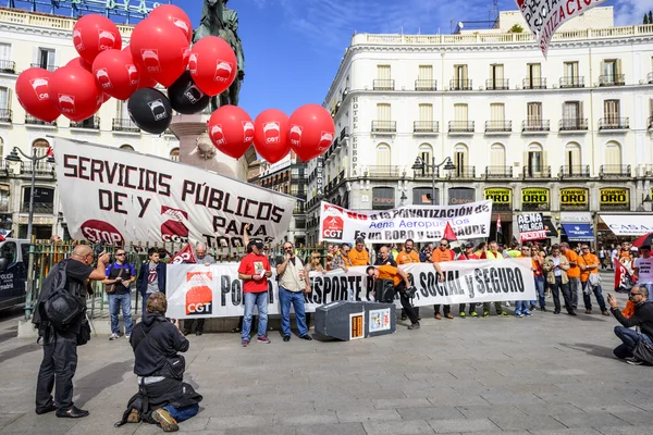 Protestors in Madrid — Stock Photo, Image