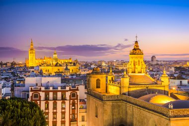 Sevilla, İspanya şehir manzarası