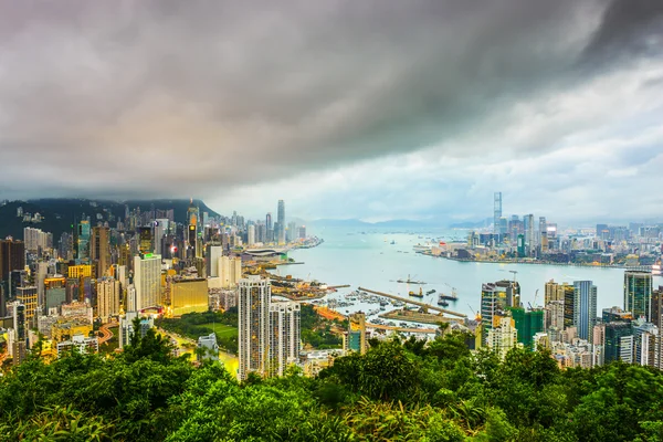 Hong kong, stadtsilhouette von china — Stockfoto