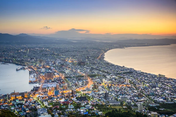 Horizonte de la ciudad de Hakodate, Japón — Foto de Stock