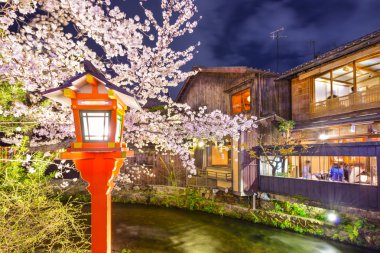 Kyoto, Japonya bahar River View