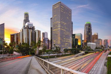 Los Angeles, California City Skyline clipart
