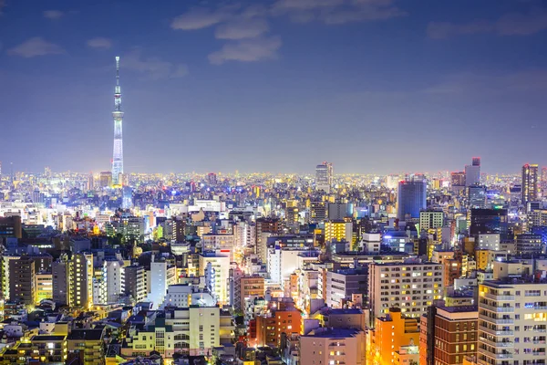 Tokyo, Japonya şehir manzarası — Stok fotoğraf