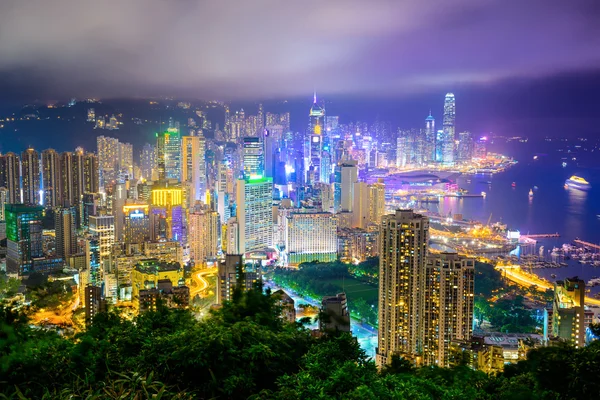 Hong kong, stadtsilhouette von china — Stockfoto