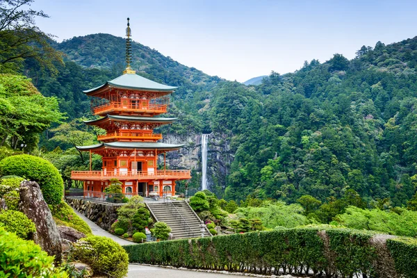 Nachi, Japan pagode en waterval — Stockfoto