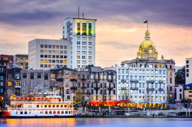 Savannah, Georgia Skyline clipart