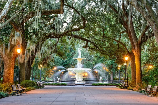 Forsyth Park à Savannah, Géorgie — Photo