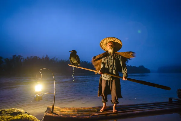 Chinese Cormornat Fisherman — Stok Foto