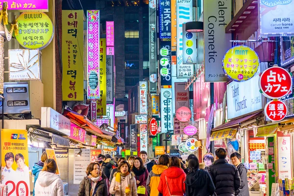 Seul gece hayatı — Stok fotoğraf