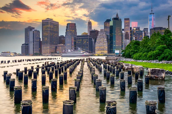 Skyline von New York City — Stockfoto