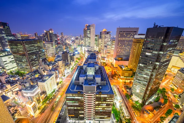 Osaka, Japonya cityscape — Stok fotoğraf