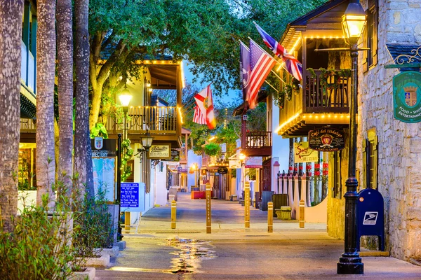 St Augustine, Florida vid St. George Street — Stockfoto